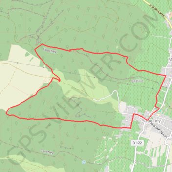 Les Hauteurs de Couchey GPS track, route, trail