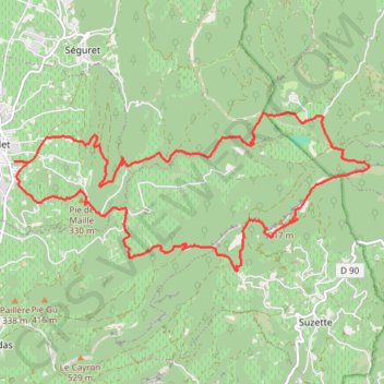 Provence-Crête de Saint amand GPS track, route, trail