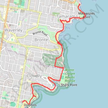 Bondi Beach - Cooge Beach GPS track, route, trail