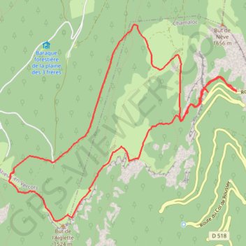 But de l'Aiglette (Vercors) GPS track, route, trail