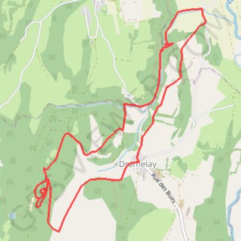 La Quinquenouille - Dramelay GPS track, route, trail