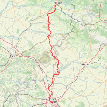 FDd Hirson Reims GPS track, route, trail