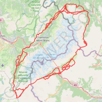TMB CCW GPS track, route, trail