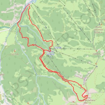 Punta Mulattiera GPS track, route, trail