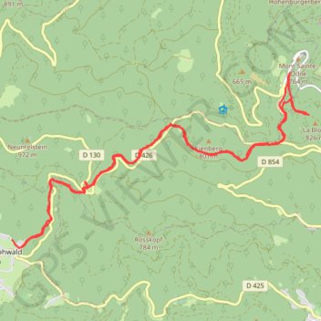 Hohwald-Mont Saint Odile GPS track, route, trail