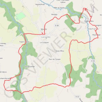 Rando de LANVELLEC GPS track, route, trail