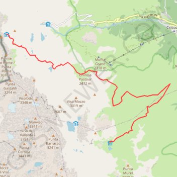 Viso 3 Giacoletti Alpetto GPS track, route, trail
