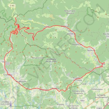 Lauw - Giromagny - Ballon d'Alsace - Sewen - Lauw GPS track, route, trail