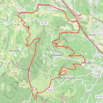 Pierreclos GPS track, route, trail