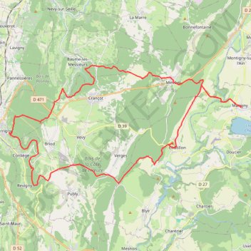 De Marigny à Lons-le-Saunier GPS track, route, trail