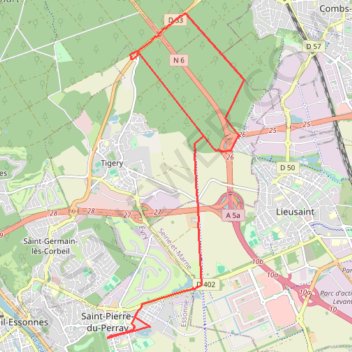 Croix Villeroy - Saint-Pierre-du-Perray GPS track, route, trail