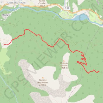 Le bois Gimette GPS track, route, trail