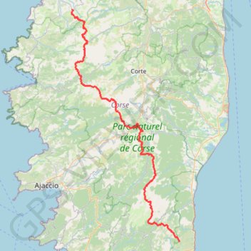 GR 20 GPS track, route, trail