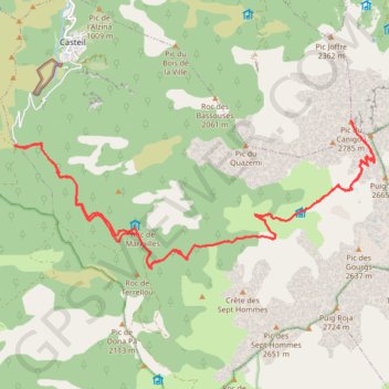 915 Pic du Canigou GPS track, route, trail