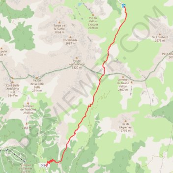 Fonds de Cervières - Souliers (Tour du Queyras) GPS track, route, trail
