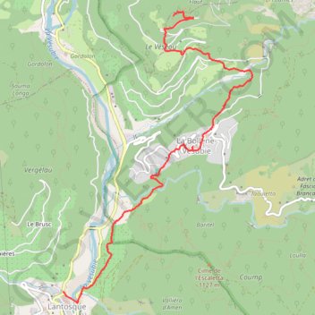 Lantosque-Flaut via La Bollène GPS track, route, trail