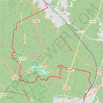 Bois-le-Roi - Fontainebleau - Avon GPS track, route, trail