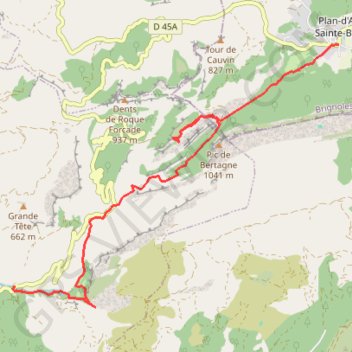 Plan d'Aups Saint Pons GPS track, route, trail