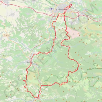 Sortie carcassonne limoux couiza carcassonne GPS track, route, trail