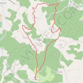 Les Arques - Gindou GPS track, route, trail