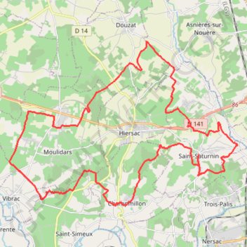 Saint Saturnin 40 kms GPS track, route, trail