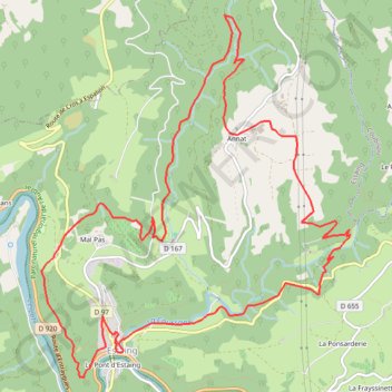 TRAIL D'AQUI 08 - ESTAING - 15km et 600 D+ GPS track, route, trail