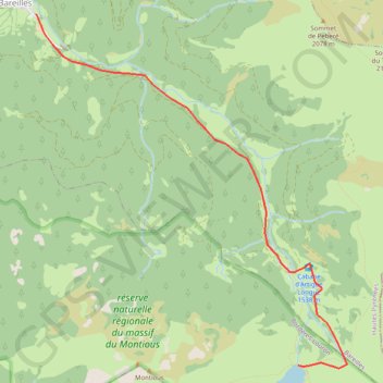 Lac de Bordères ou de Bareilles GPS track, route, trail