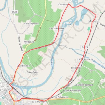 Circuit famille - Châteauneuf-sur-Charente GPS track, route, trail