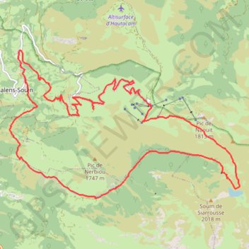 Hautacam et lac d'Isaby GPS track, route, trail