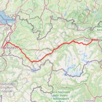 Innsbruck - Vaduz GPS track, route, trail