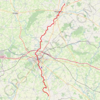Mayenne - Chateau Gontier GPS track, route, trail