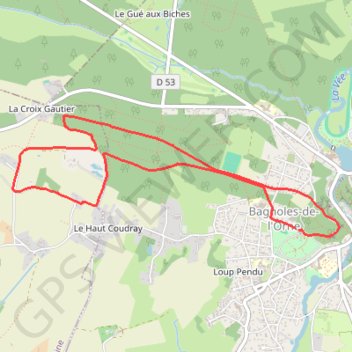 Le Parc du château de la Roche Bagnoles GPS track, route, trail