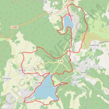 Le tour des lacs d'Aydat et La Cassière GPS track, route, trail