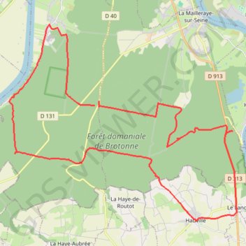 Forêt Brotonne GPS track, route, trail