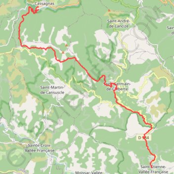 Chemin de Stevenson Sud étape 5 GPS track, route, trail