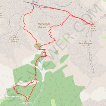 Le Pic de Bure GPS track, route, trail
