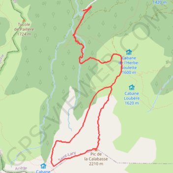 Pic de la Calabasse GPS track, route, trail