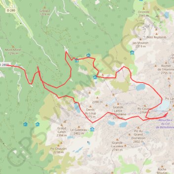 Croix de belledonne GPS track, route, trail