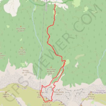 Sierra de Cadi (Serra del Cadi) - Couloir Amagada GPS track, route, trail
