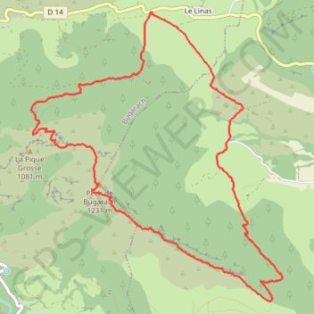 Les crêtes de bugarach GPS track, route, trail