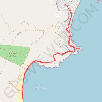 San jose - playa de los genoveses GPS track, route, trail