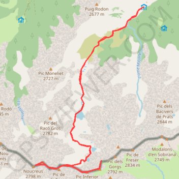 Haute vallée de la Carança GPS track, route, trail