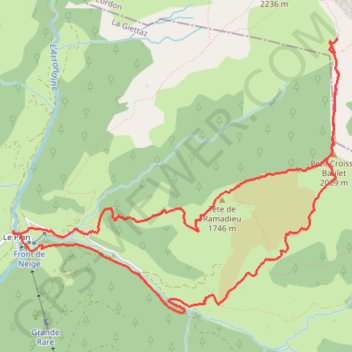 Croisse Baulet (Aravis) GPS track, route, trail