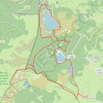 Hautes-Huttes - Les lacs GPS track, route, trail