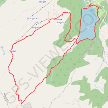 Randonnée autour du lac de Saint Guérin GPS track, route, trail
