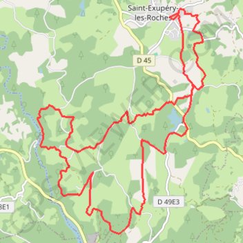 Clap, clap, clop - Saint-Exupéry-les-Roches - Pays de Haute Corrèze GPS track, route, trail