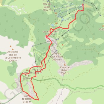Dôme de Barrot GPS track, route, trail