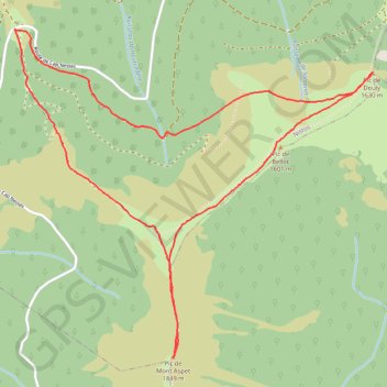 Pic de Mont Aspet - Pic de Douly GPS track, route, trail