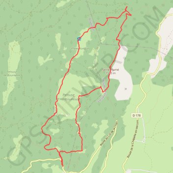 Serre Plumé depuis le col de la Chaud (forêt de Lente - Drôme) GPS track, route, trail
