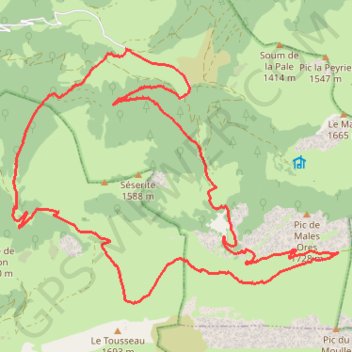 Tour du Séserite GPS track, route, trail